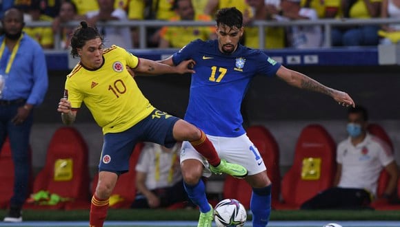Colombia empató 0-0 con Brasil, por la fecha 5 de las Eliminatorias. (Foto: AFP).