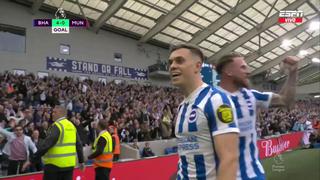 Esto ya es un baile: goles de Pascal y Trossard para el 4-0 del Brighton vs. Manchester United