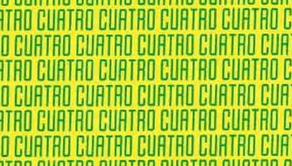 En esta imagen, cuyo fondo es de color amarillo, abundan las palabras ‘CUATRO’. Entre ellas, está el término ‘CUARTO’. (Foto: MDZ Online)