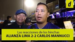 Alianza Lima: reacción de los hinchas tras el empate ante Mannucci