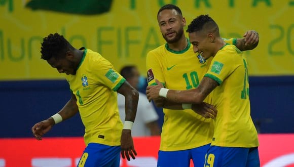 Brasil goleó 4-1 a Uruguay, por la fecha 12 de las Eliminatorias. (Foto: AFP).