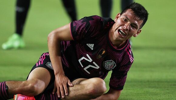 Hirving Lozano se lesionó con México durante su debut en la Copa Oro 2021 (Foto: Getty Images)