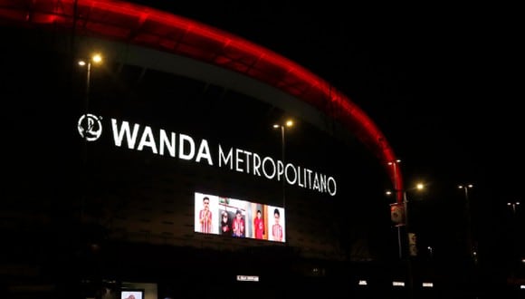 El Wanda Metropolitano rindió homenaje a los que luchan contra el coronavirus. (Foto: Atlético de Madrid)