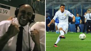 Roberto Carlos y el eufórico festejo tras penal de Cristiano Ronaldo