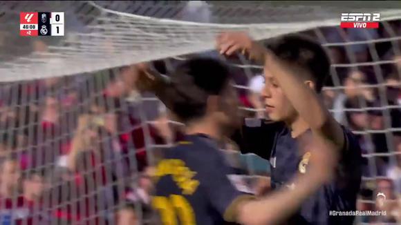 Gol de Arda Güler para el 2-0 del Real Madrid vs. Granada por LaLiga. (Video: ESPN)