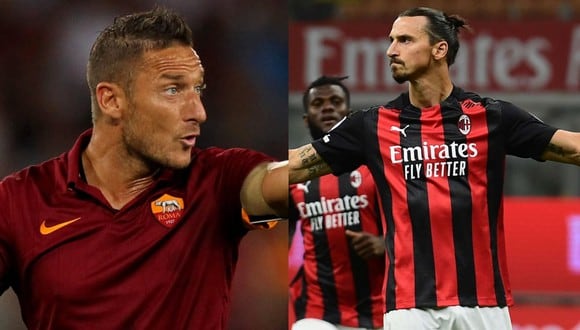 Totti se deshizo en elogios hacia Zlatan Ibrahimovic.