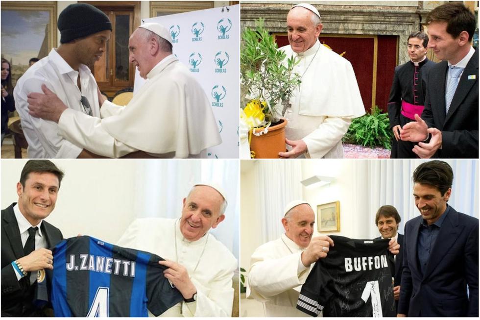 A propósito de Lapadula, los encuentros del Papa Francisco con otros futbolistas.