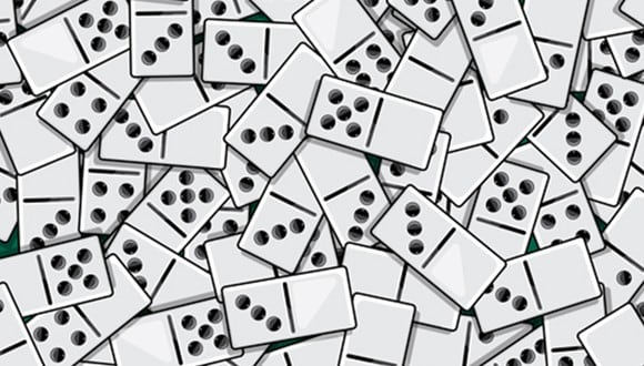 En este acertijo visual debes encontrar las fichas de dominó blancas (Foto: Televisa)