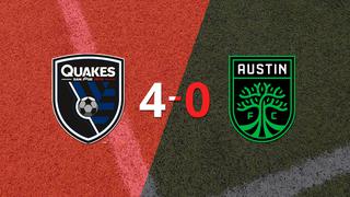 San José Earthquakes liquidó en su casa a Austin FC por 4 a 0