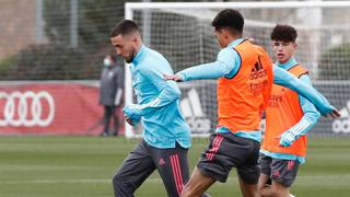 Preparado con el Madrid: Eden Hazard entrenó con el grupo y apunta al partido contra Eibar en LaLiga