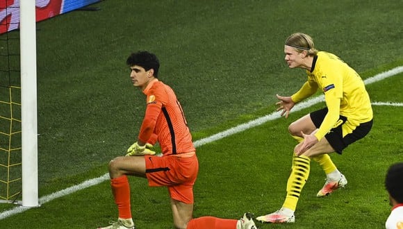 Erling Haaland anotó un doblete en el Borussia Dortmund vs. Sevilla. (Foto: AFP)