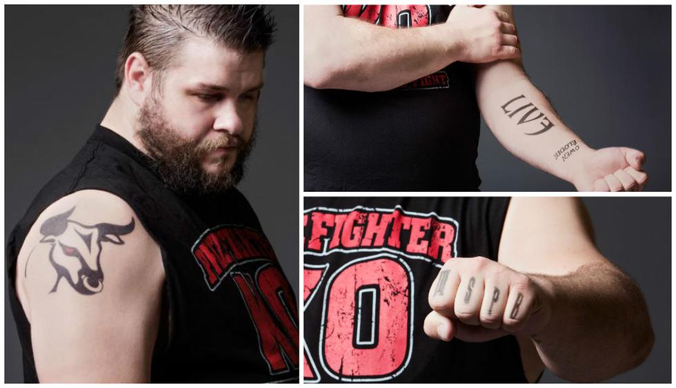 Kevin Owens mostró sus tatuajes. (WWE)