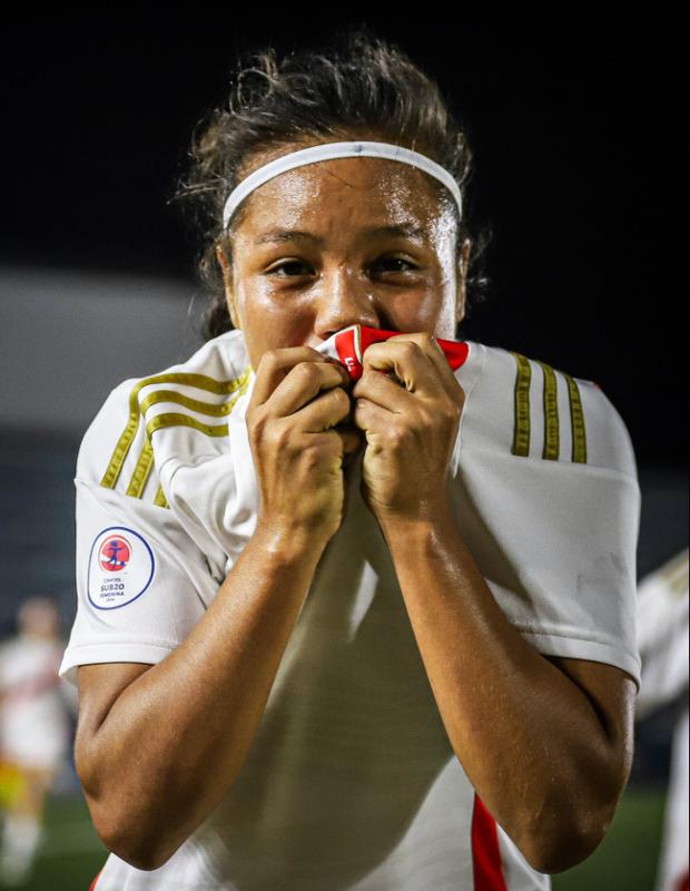 Linda Espinoza fue una de las figuras del Perú vs. Ecuador, marcando uno de los dos goles con los que se ganó el último sábado. (Foto: FPF)