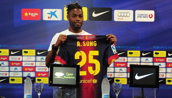 Alex Song jugó en el FC Barcelona entre 2012 y 2014. (Foto: AFP)