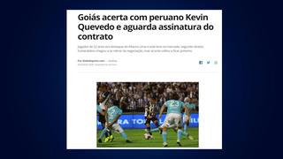 Kevin Quevedo a Goiás: “Llega joya peruana”, así reaccionó la prensa de Brasil [FOTOS]