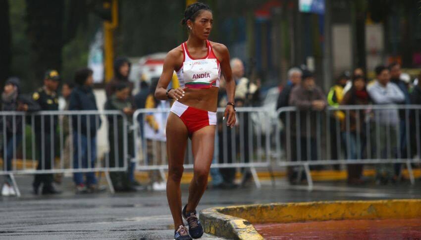 Mary Luz Anda consiguió la marca mínima para Tokio 2020 en una competencia de marcha atlética 20k España el año pasado. Ella registró 1h30m50s, diez segundos menos que el límite (1h31m). (Foto: Fernando Sangama/GEC)