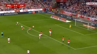 Lo fusiló: Lewandowski anotó el primer gol de Polonia ante Chile en partido amistoso rumbo al Mundial