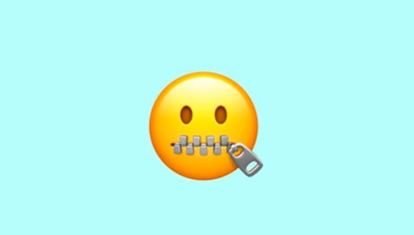 ¿Sabes realmente qué es lo que significa el emoji de la carita con cierre en la boca en WhatsApp? Aquí te lo decimos. (Foto: Emojipedia)