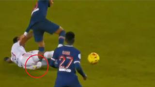 Escalofriante: el momento exacto en el que Neymar se dobla todo el tobillo izquierdo tras falta de Mendes [VIDEO]
