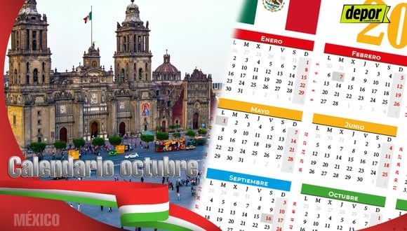 Calendario 2023 de México: días feriados, festivos y cuándo no se trabaja en octubre. (Foto: composición)