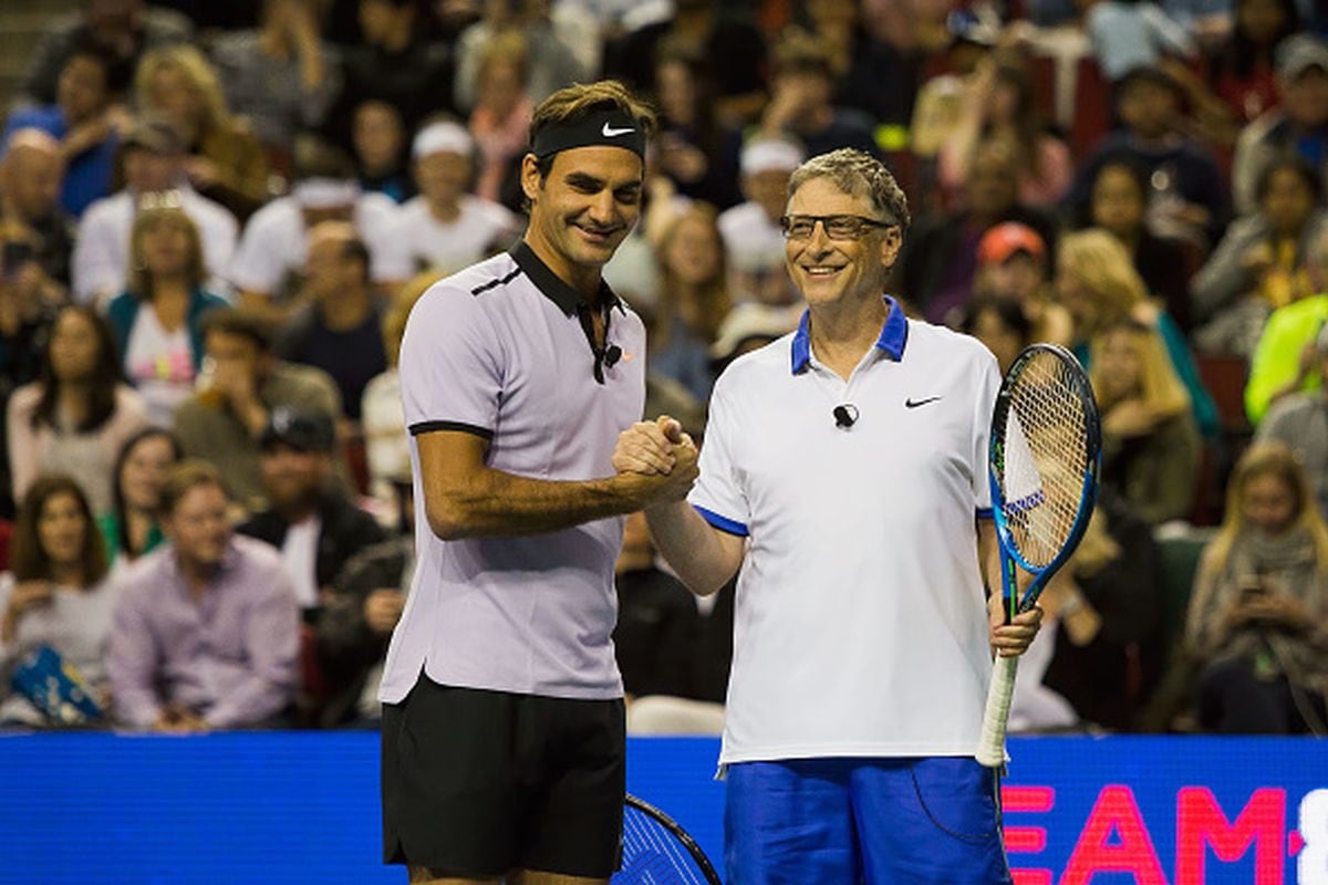 Roger Federer y Bill Gates también hicieron equipo en el Match for Africa 4 y en el 5. (Foto: Getty Images)
