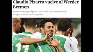 La vuelta del ‘Bombardero’: así informaron los medios internacionales del fichaje de Pizarro