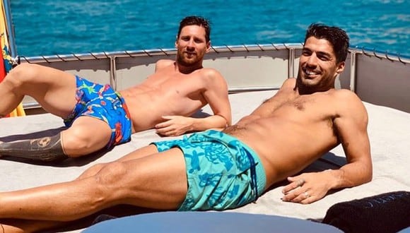 Messi y Suárez durante sus vacaciones del año pasado. (Foto: Instagram Luis Suárez)
