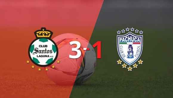 Santos Laguna fue más y venció por 3 a 1 a Pachuca