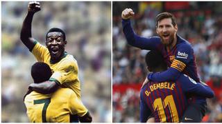 Dos cracks unidos por una imagen: Messi repite icónica foto de Pelé ante Sevilla