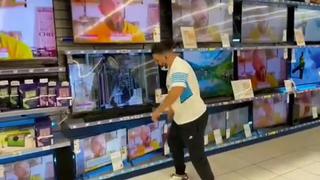 Rechaza llegada de Messi: hincha del Marsella rompió dos televisores en una tienda [VIDEO]