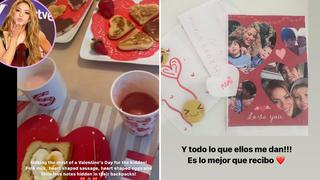 Shakira sorprende a sus hijos con desayuno especial por San Valentín
