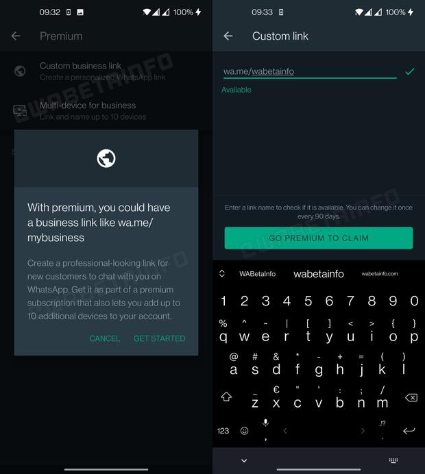 A preview to get the premium version of WhatsApp Business (Photo: WabetaInfo)