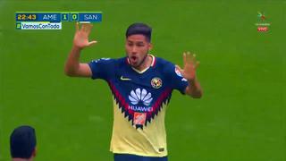 En busca del milagro:Bruno Valdez anotó el segundo gol para América ante Santos Laguna
