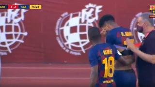 Un nuevo dolor de cabeza para Setién: Araujo sale lesionado a pocos días de Champions League [VIDEO]