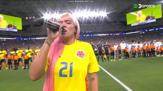 La ‘Bichota’ en la final de la Copa América: así cantó Karol G el himno nacional de Colombia