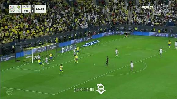 Gol de Cristiano Ronaldo para el 4-1 del Al Nassr vs. Al Taee. (Vídeo: X).