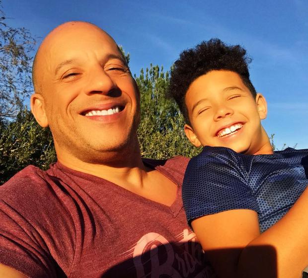 The actor next to Vincent, his only son (Photo: Vin Diesel / Instagram)