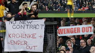 Wenger Out: las pancartas que piden la salida del técnico francés
