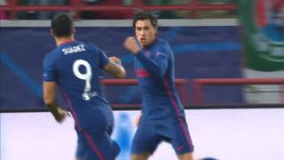 ‘Aerolíneas Giménez’: José María gana de cabeza y anota el 1-0 en el Atlético de Madrid vs. Lokomotiv [VIDEO]