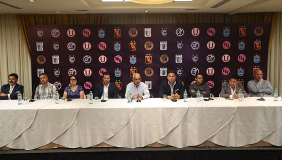 Clubes de la Liga 1 brindaron conferencia de prensa para hablar sobre los derechos de transmisión. (Foto: Jesús Saucedo / GEC)