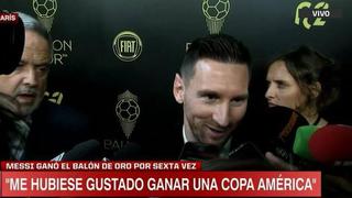 Un sexto Balón de Oro con sabor a poco: “Me hubiese gustado ganar una Champions más o una Copa América” [VIDEO]