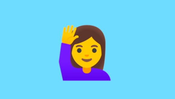 ¿Alguna vez alguien te ha compartido el emoji de la mujer que levanta la mano en WhatsApp? Aquí te explicamos qué significa. (Foto: Emojipedia)