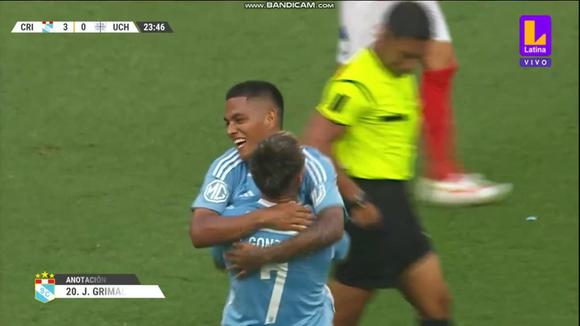 Joao Grimaldo marcó el 3-0 de Sporting Cristal sobre U. Católica. (Video: Latina)