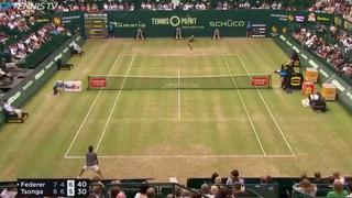 Se puso fuerte: el potente saque de Federer que le dio la victoria ante Tsonga en el ATP de Halle [VIDEO]