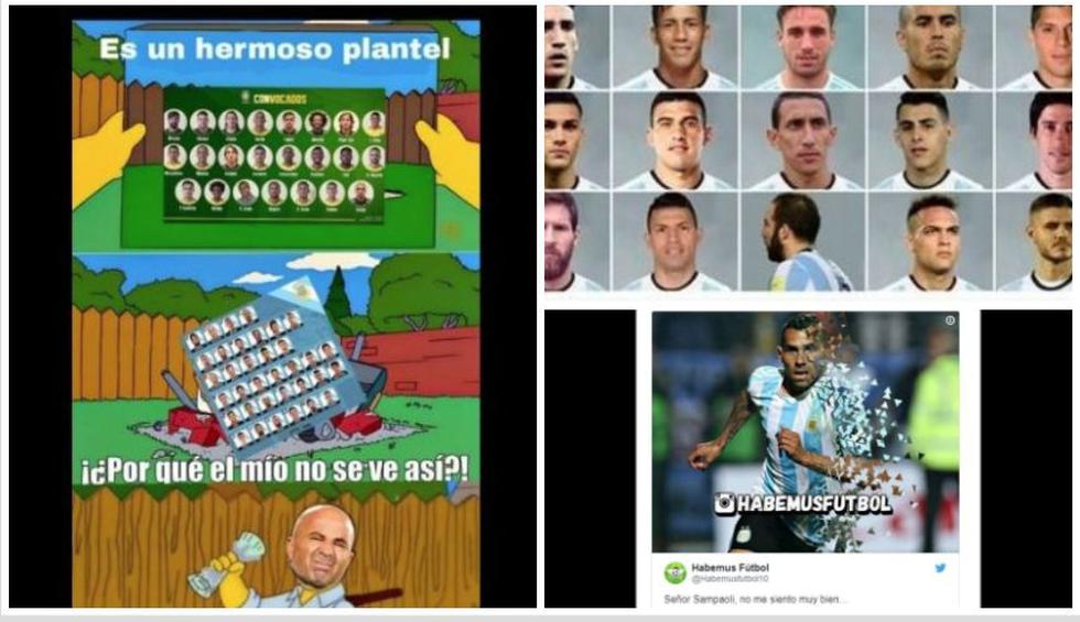 Los mejores memes de la lista preliminar de Argentina de Sampaoli para el Mundial. (Difusión)