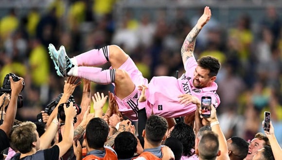 Lionel Messi conquistó su título número 44 como profesional durante el triunfo del Inter Miami sobre el Nashville SC por la tanda de penales. (Foto: AFP)