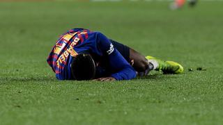 ¡A un mes de la Champions! Dembélé sufre un esguince de tobillo y preocupa a todos en Barcelona