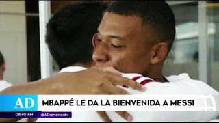 Así fue la cálida bienvenida de Kylian Mbappé a Lionel Messi en el PSG