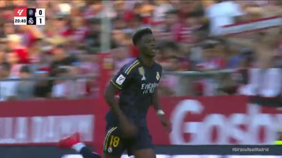 Aurélien Tchouaméni marcó el 2-0 de Real Madrid vs. Girona. (Video: ESPN)