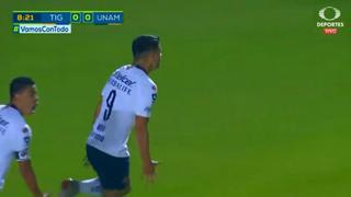 ¡Terrible error de Tigres! Felipe Mora y el gol para abrir el marcador para Pumas [VIDEO]